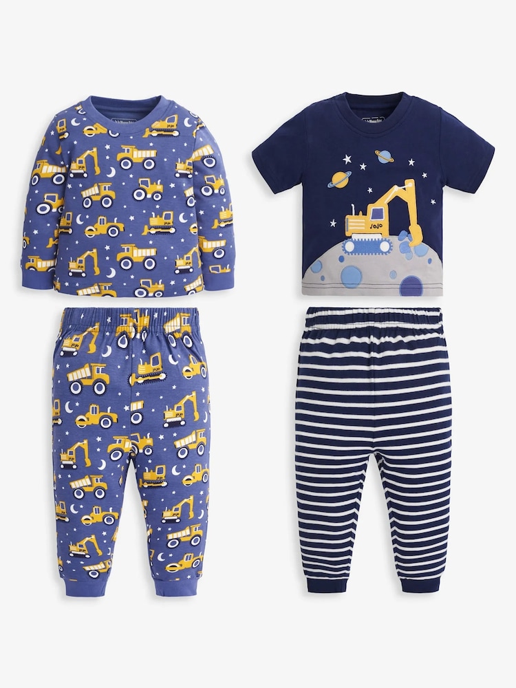 JoJo Maman Bébé 2-Pack Digger Jersey Pyjamas - Image 1 of 12