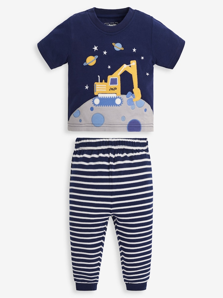 JoJo Maman Bébé 2-Pack Digger Jersey Pyjamas - Image 2 of 12