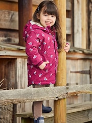 JoJo Maman Bébé Berry Pink Bird Pretty Parka - Image 1 of 6