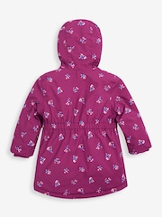 JoJo Maman Bébé Berry Pink Bird Pretty Parka - Image 5 of 6