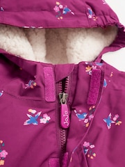 JoJo Maman Bébé Berry Pink Bird Pretty Parka - Image 6 of 6