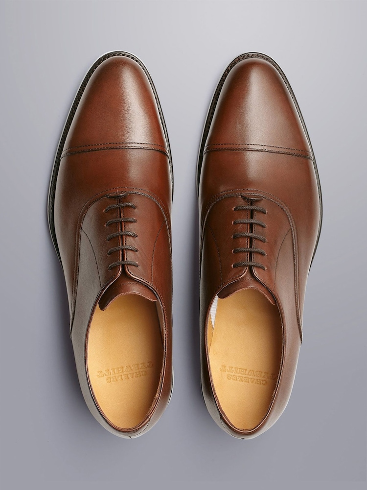 Charles Tyrwhitt Natural Leather Oxford Shoes - Image 4 of 4