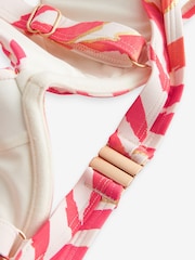 Pink Foil Zebra Print Shaping Padded Wired Bikini Top - Image 8 of 8