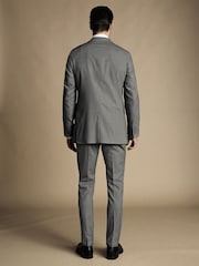 Charles Tyrwhitt Grey Slim Fit Sharkskin Ultimate Performance Suit: Jacket - Image 2 of 4