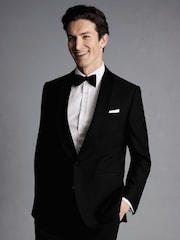 Charles Tyrwhitt Black Slim Fit Shawl Lapel Dinner Suit: Jacket - Image 1 of 4