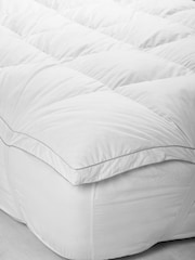 White Goose Feather And Down Mattress 100% Cotton Topper - Image 1 of 2
