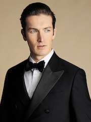 Charles Tyrwhitt Black Slim Fit Double Breasted Dinner Suit: Jacket - Image 4 of 5