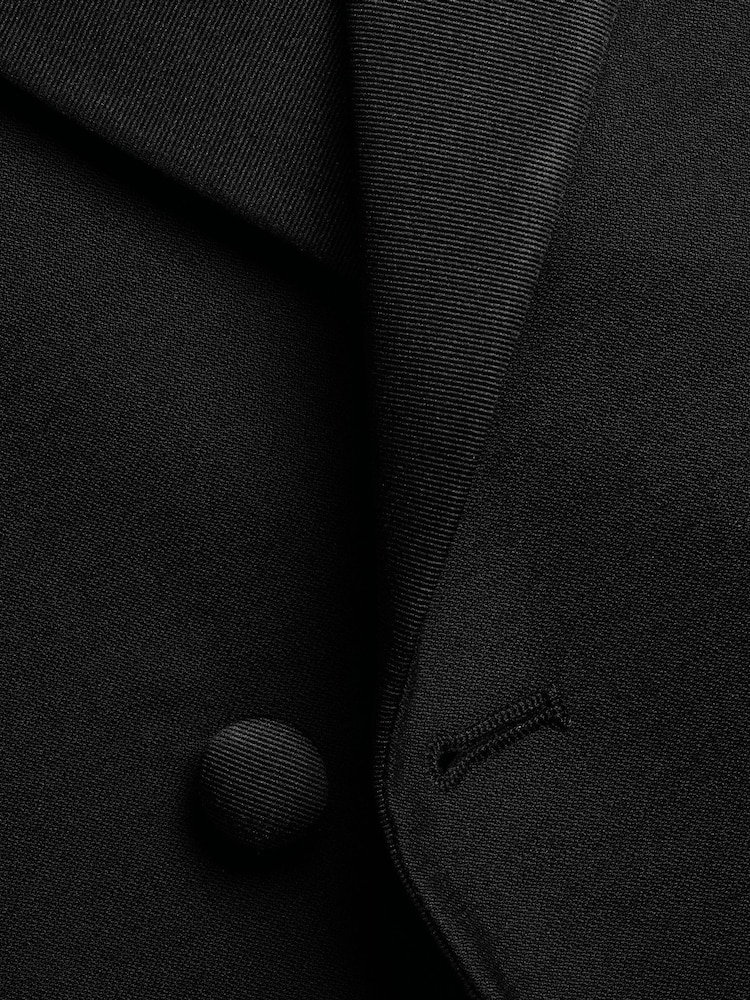 Charles Tyrwhitt Black Slim Fit Double Breasted Dinner Suit: Jacket - Image 5 of 5