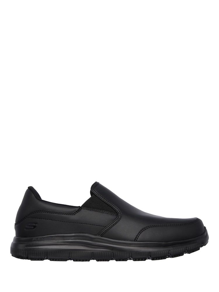 Skechers Black Bronwood Slip Resistant Slip-On Mens Work Shoes - Image 1 of 3