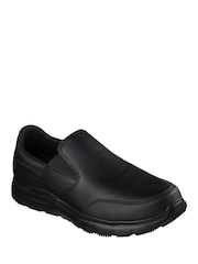 Skechers Black Bronwood Slip Resistant Slip-On Mens Work Shoes - Image 2 of 3