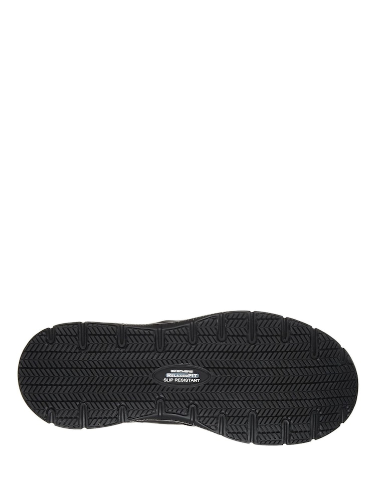 Skechers Black Bronwood Slip Resistant Slip-On Mens Work Shoes - Image 3 of 3