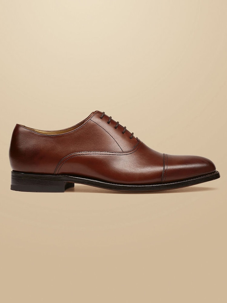 Charles Tyrwhitt Brown Leather Oxford Shoes - Image 1 of 4