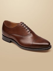 Charles Tyrwhitt Brown Leather Oxford Shoes - Image 2 of 4