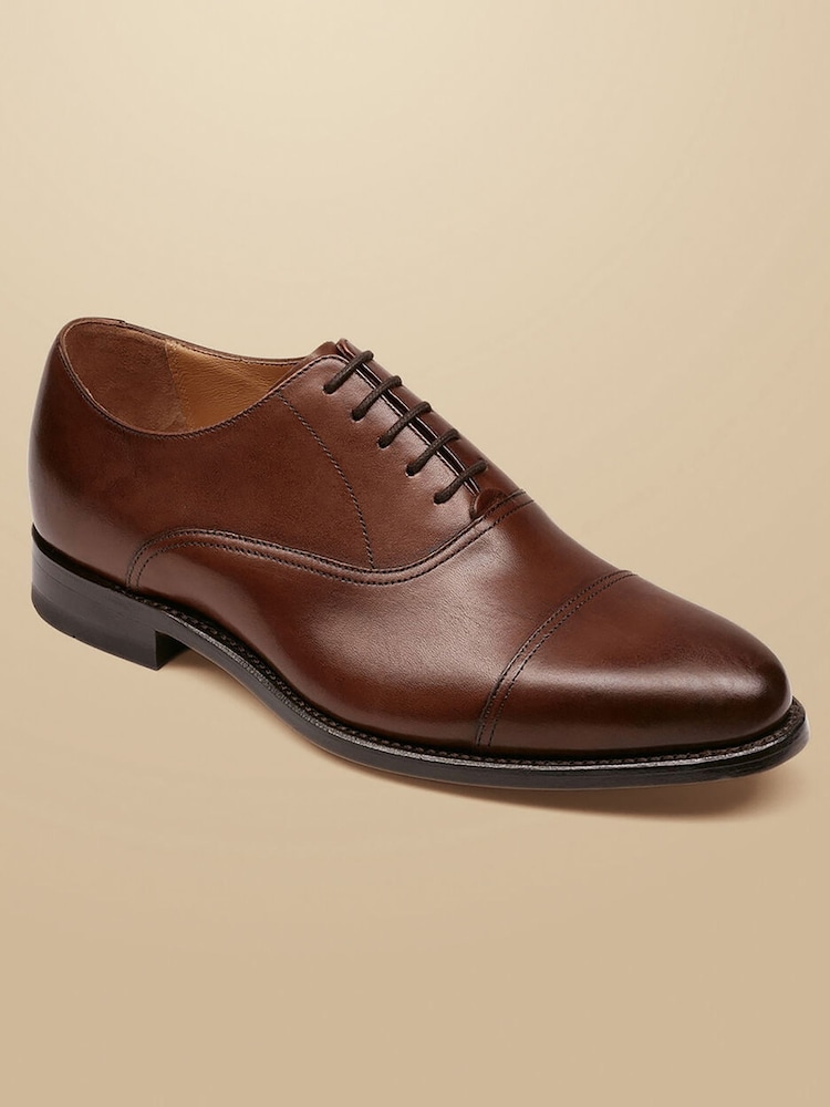 Charles Tyrwhitt Brown Leather Oxford Shoes - Image 2 of 4