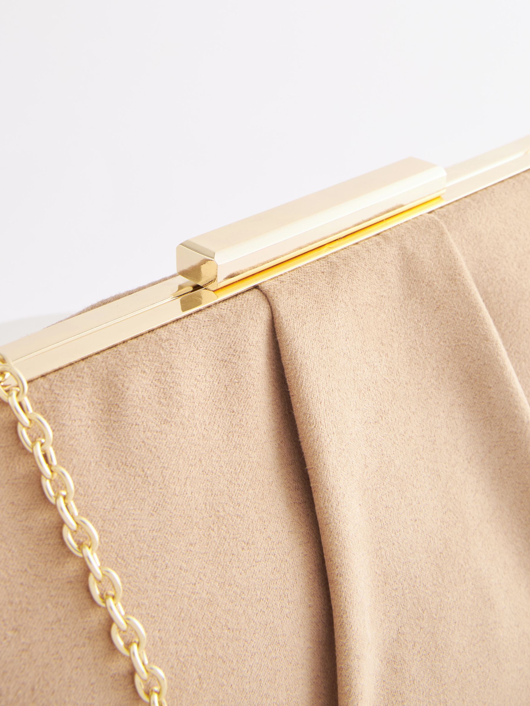 Nude gold clutch bag cheap
