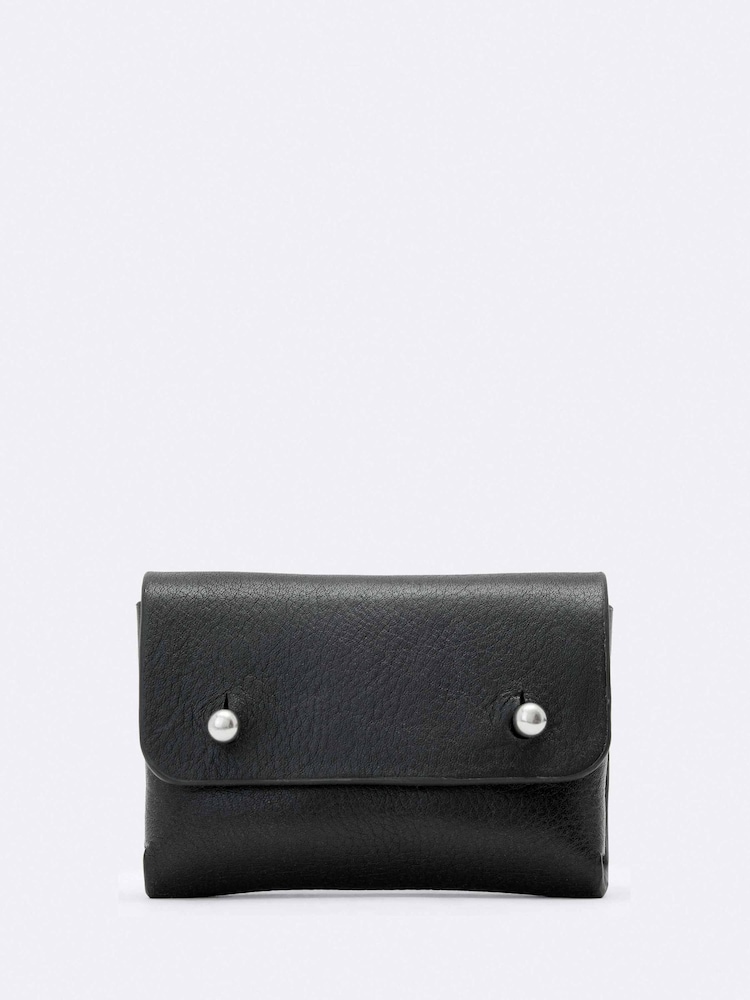 AllSaints Black Stud Card Case Bag - Image 1 of 3