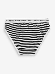 Black/Grey/White Spot/Stripe 7 Pack Bikini Briefs (2-16yrs) - Image 6 of 7