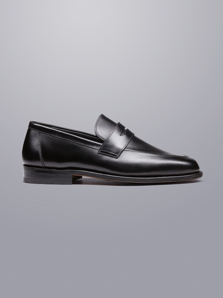 Charles Tyrwhitt Black Leather Saddle Loafers - Image 1 of 4