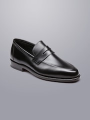 Charles Tyrwhitt Black Leather Saddle Loafers - Image 2 of 4