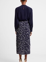 French Connection Navy Blue Split Skirt - Image 2 of 4