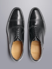 Charles Tyrwhitt Black Leather Oxford Brogues Shoes - Image 3 of 4