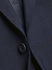 Charles Tyrwhitt Blue Slim Fit Prince Of Wales Ultimate Performance Suit: Jacket - Image 3 of 3