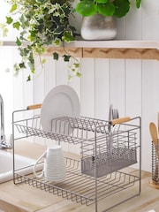 Grey Malvern 2 Tier Dish Drainer and Cutlery Holder - Image 1 of 3