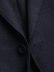 Charles Tyrwhitt Navy Blue Slim Fit Italian Luxury Suit: Jacket - Image 5 of 5