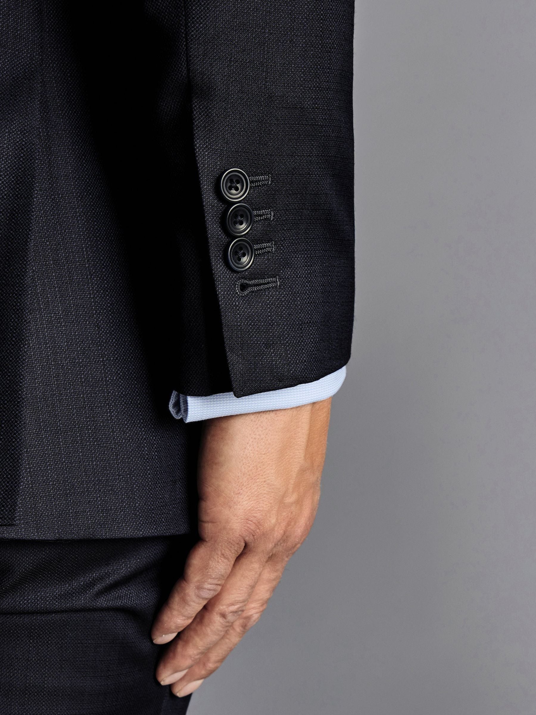 Buy Charles Tyrwhitt Black Slim Fit Italian Luxury Suit