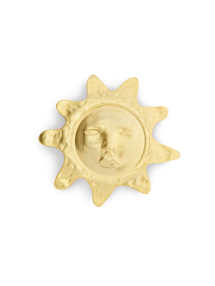 COACH Gold Runway Sun Face Brooch - Image 1 of 3