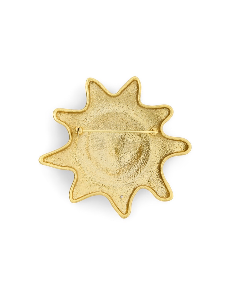 COACH Gold Runway Sun Face Brooch - Image 3 of 3