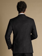 Charles Tyrwhitt Grey Slim Fit Stretch Birdseye Suit: Jacket - Image 2 of 5