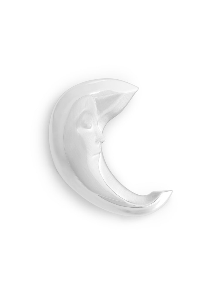 COACH Silver Runway Crescent Moon Face Brooch - Image 1 of 3