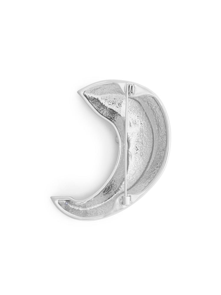 COACH Silver Runway Crescent Moon Face Brooch - Image 3 of 3