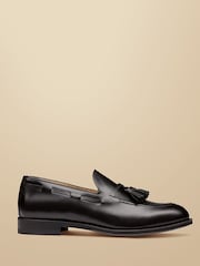 Charles Tyrwhitt Black Leather Tassel Loafers - Image 1 of 4