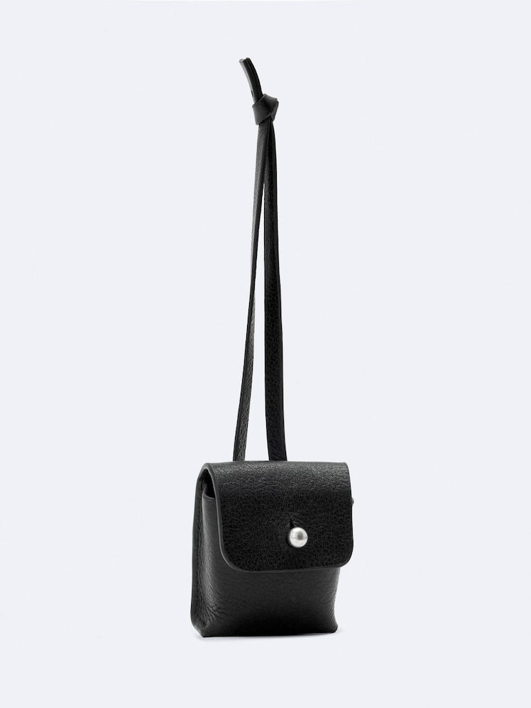 AllSaints Black Stud Mini Case Bag - Image 2 of 3