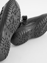 Black Patent Standard Fit (F) School Flower Mary Jane Shoes - Image 5 of 5