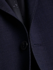 Charles Tyrwhitt Blue Slim Fit Stretch Birdseye Suit: Jacket - Image 5 of 5