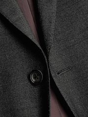 Charles Tyrwhitt Grey Slim Fit Stretch Twill Suit: Jacket - Image 4 of 5
