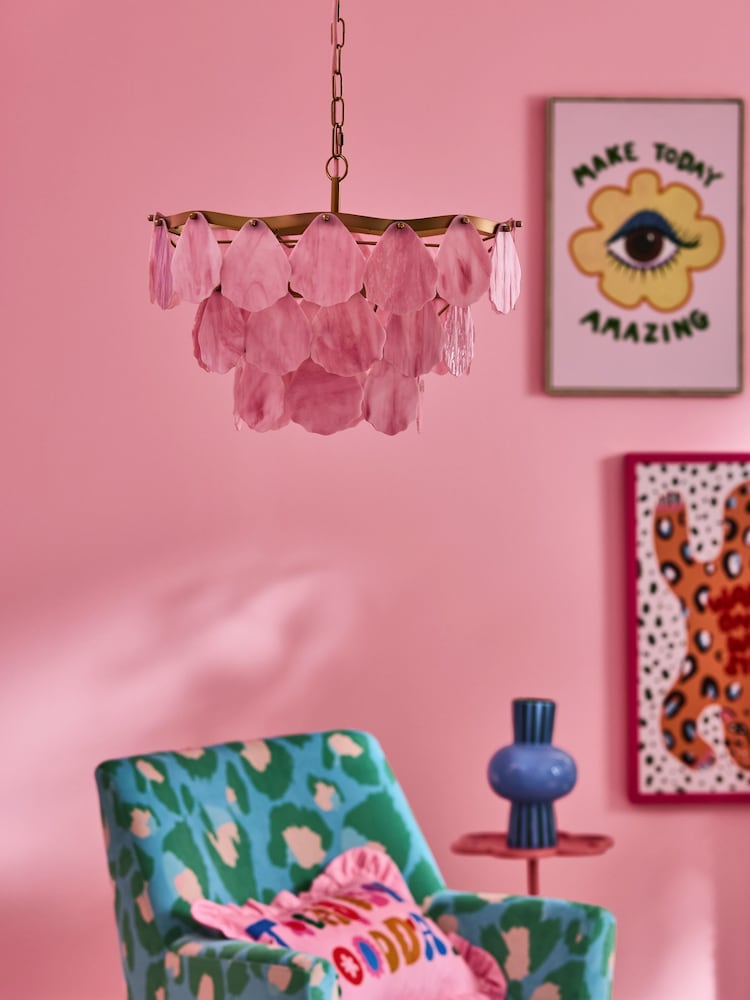 Eleanor Bowmer Pink Shell Effect Chandelier - Image 1 of 4