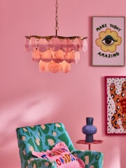 Eleanor Bowmer Pink Shell Effect Chandelier - Image 2 of 4