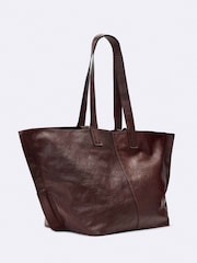 AllSaints Red Lutece Leather Tote - Image 2 of 4