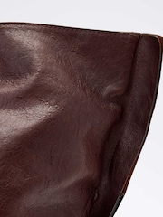AllSaints Red Lutece Leather Tote - Image 4 of 4