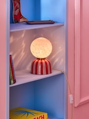 Eleanor Bowmer Pink/Red Striped Table Lamp - Image 1 of 5