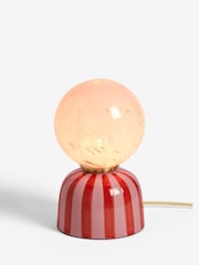 Eleanor Bowmer Pink/Red Striped Table Lamp - Image 4 of 5