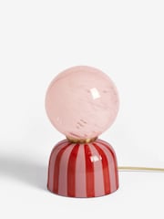 Eleanor Bowmer Pink/Red Striped Table Lamp - Image 5 of 5