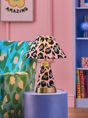 Eleanor Bowmer Pink Leopard Print Table Light - Image 2 of 4