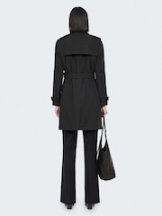 AllSaints Black Leonard Trench Coat - Image 2 of 8