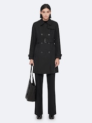AllSaints Black Leonard Trench Coat - Image 4 of 8