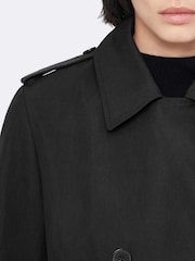 AllSaints Black Leonard Trench Coat - Image 5 of 8